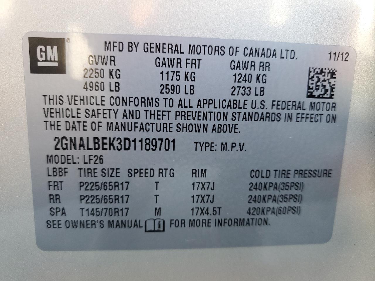 2013 Chevrolet #13