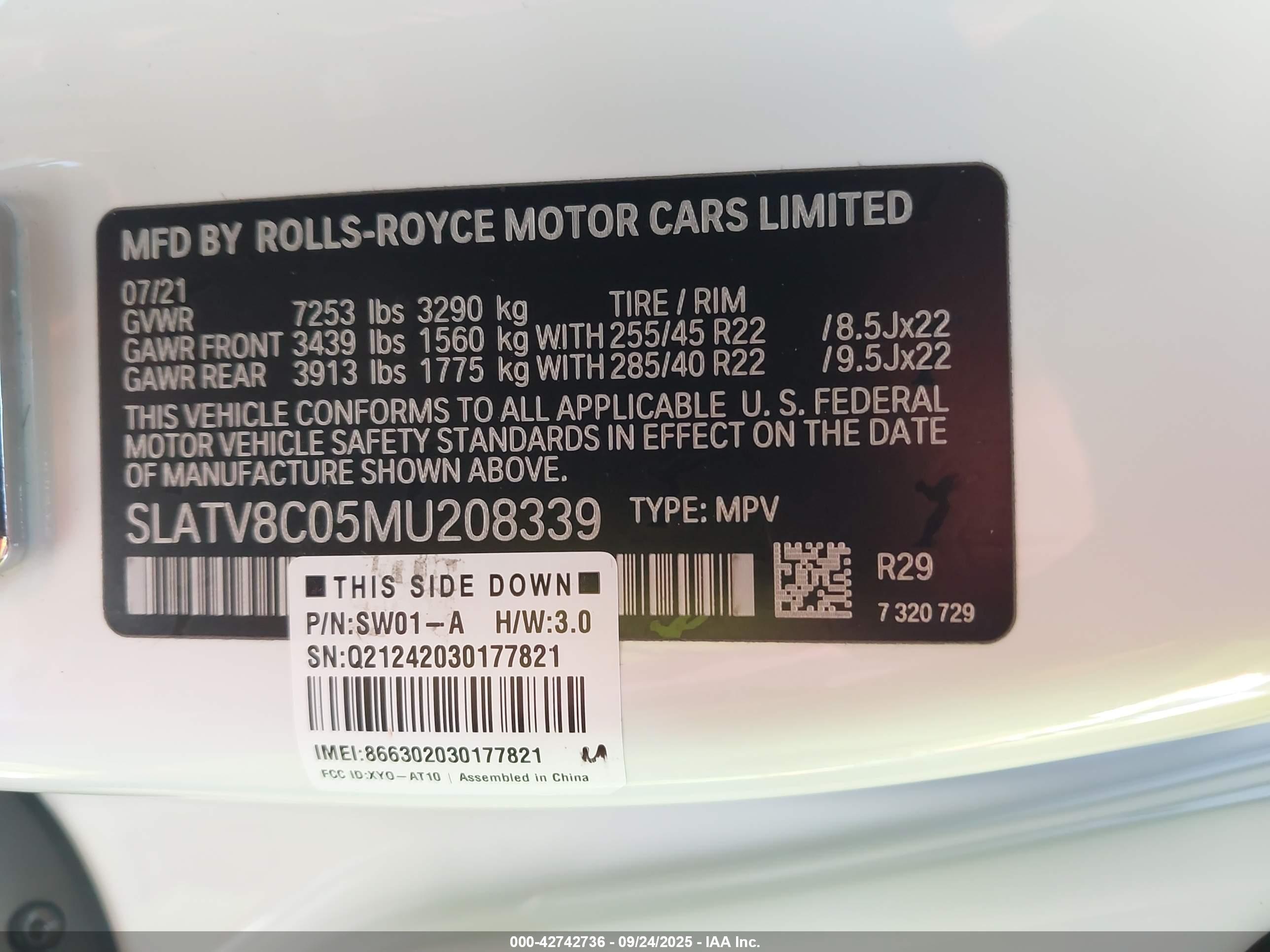 2021 Rolls-Royce #9