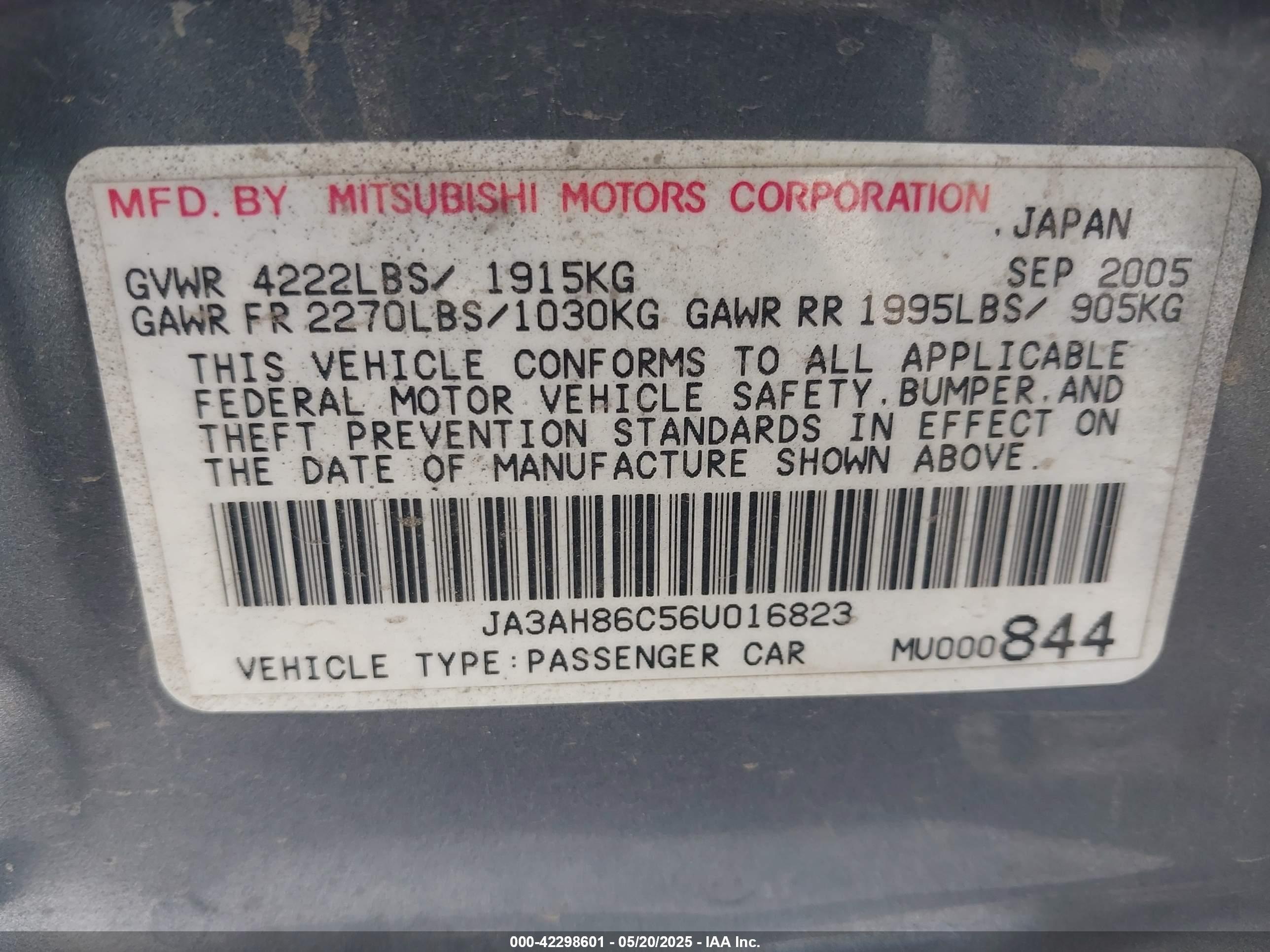 2006 Mitsubishi #9