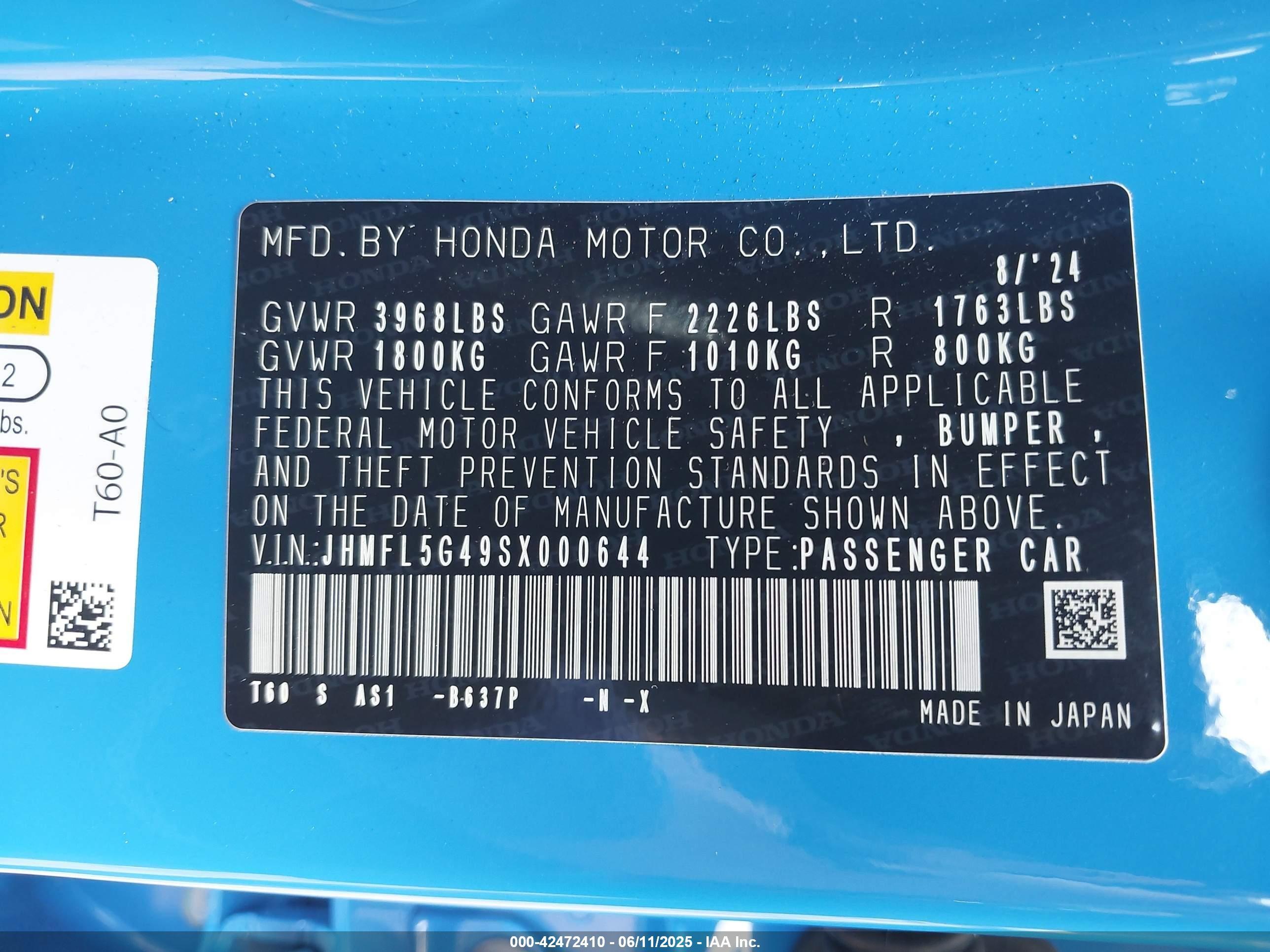 2025 Honda #9