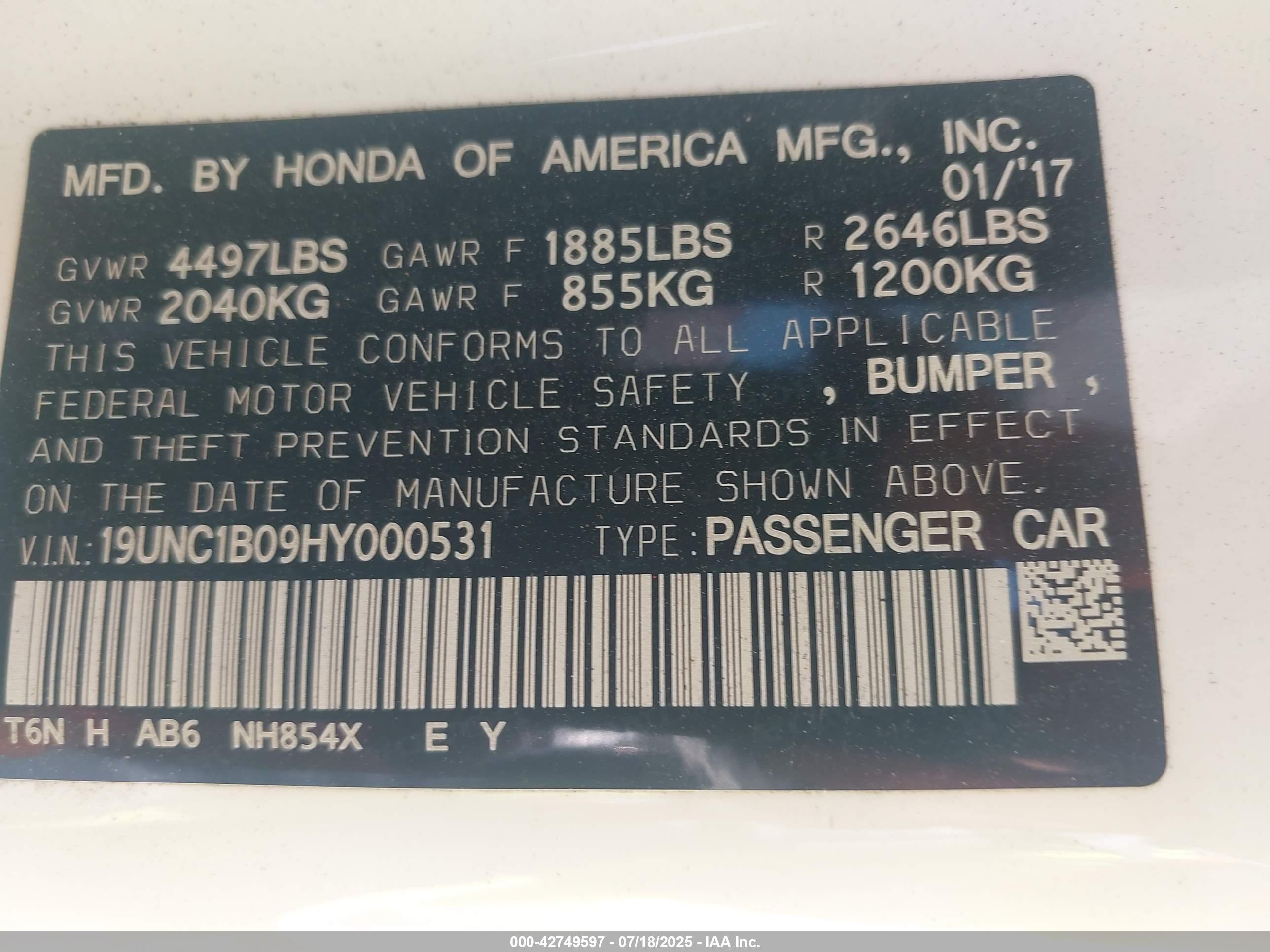 2017 Acura #9